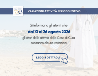 Villa Bianca: Variazioni attivit&agrave; nel periodo estivo