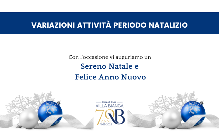 Variazione attività di Villa Bianca durante le Festività Natalizie